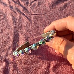 Sorrelli Crystal Aurora Rhinestone Cuff Bracelet - Iridescent